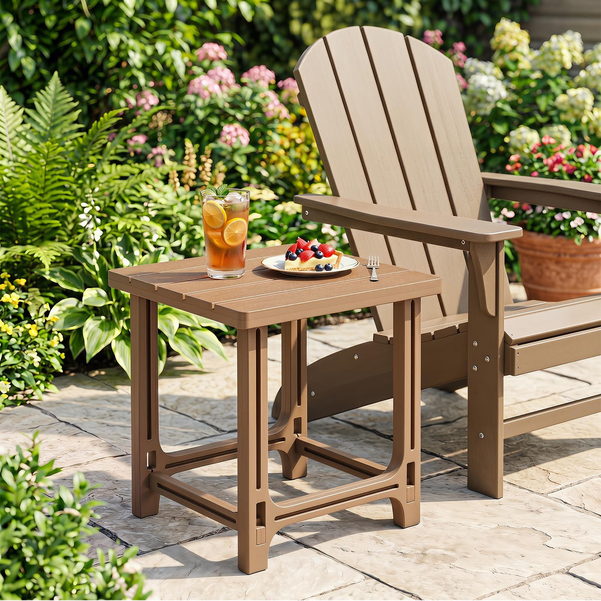 Brown Adirondack Side Table Set of 2 H2692