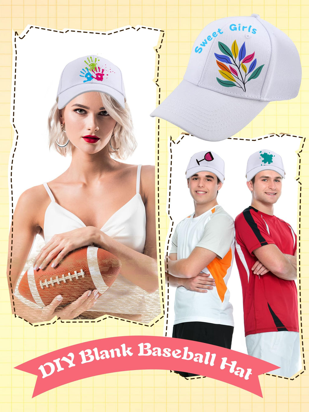 Cotton White Baseball Cap W770162