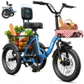 1200W Folding Electric Trike with Cargo Rack O362625