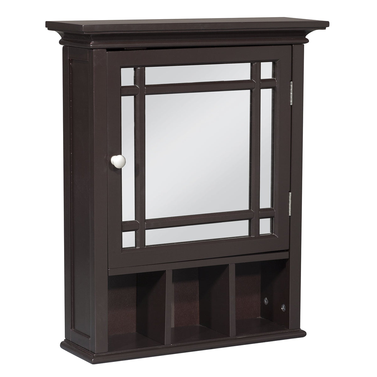 Espresso Wooden Over the Toilet Bathroom Medicine Cabinet with Mirror P541447