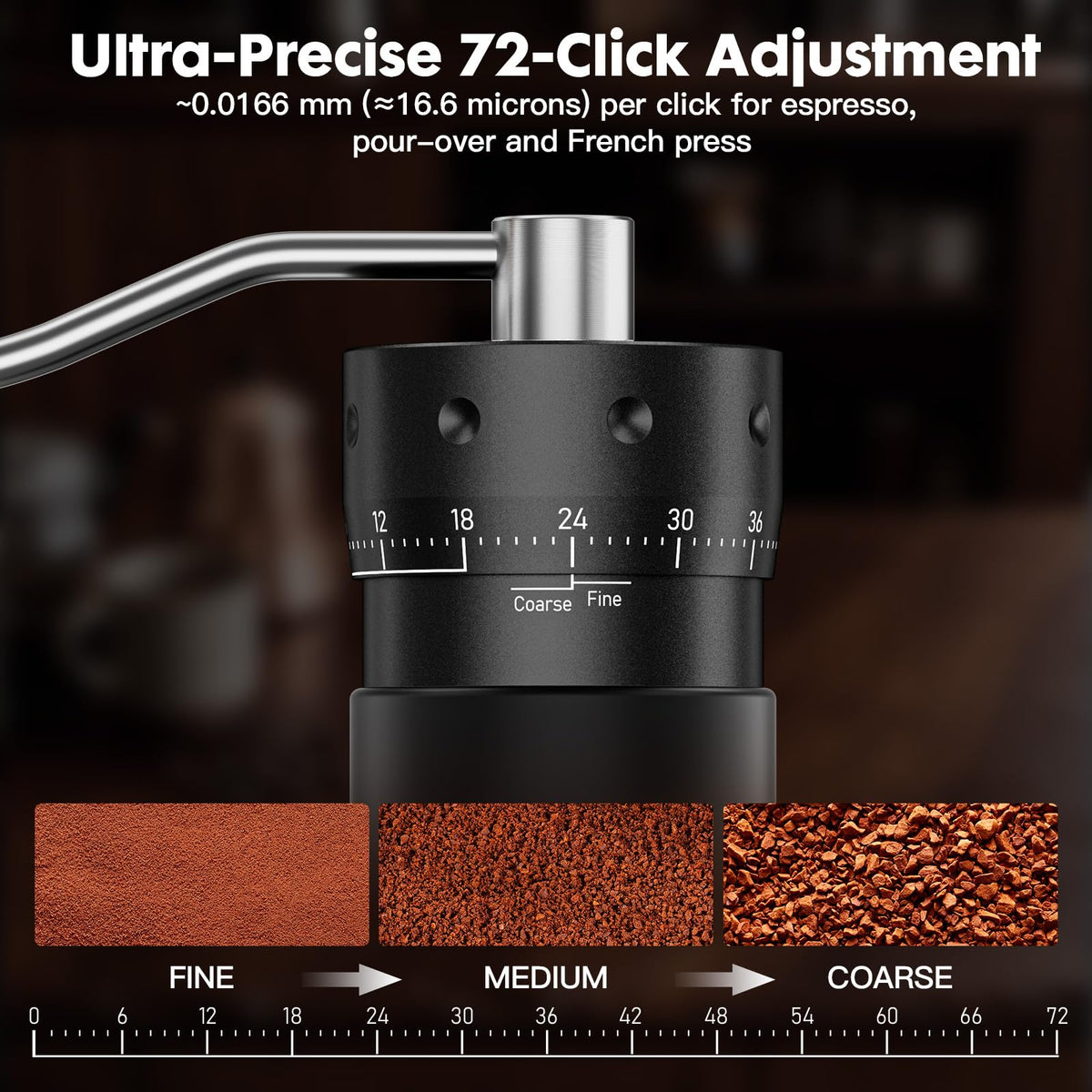 Manual Coffee Grinder 25g Capacity Aluminum Body K3717
