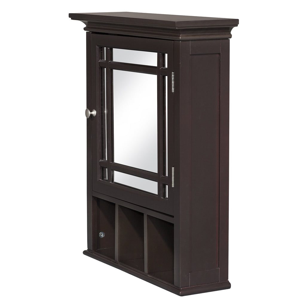 Espresso Wooden Over the Toilet Bathroom Medicine Cabinet with Mirror P541447