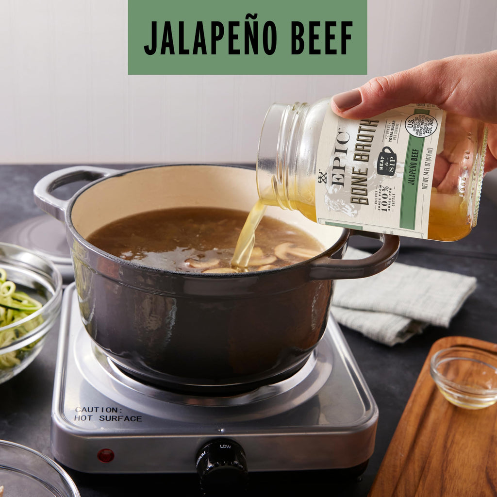 Beef Jalapeno Sea Salt Bone Broth 14 fl oz Pack of 6 V489048