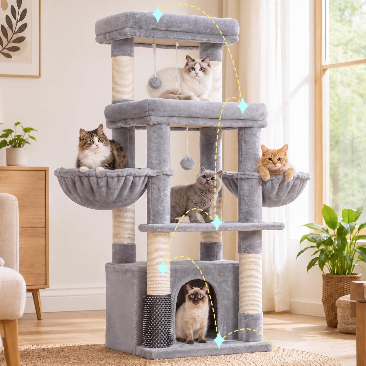 Cat Tree Tower with Extra Large Platform E7541