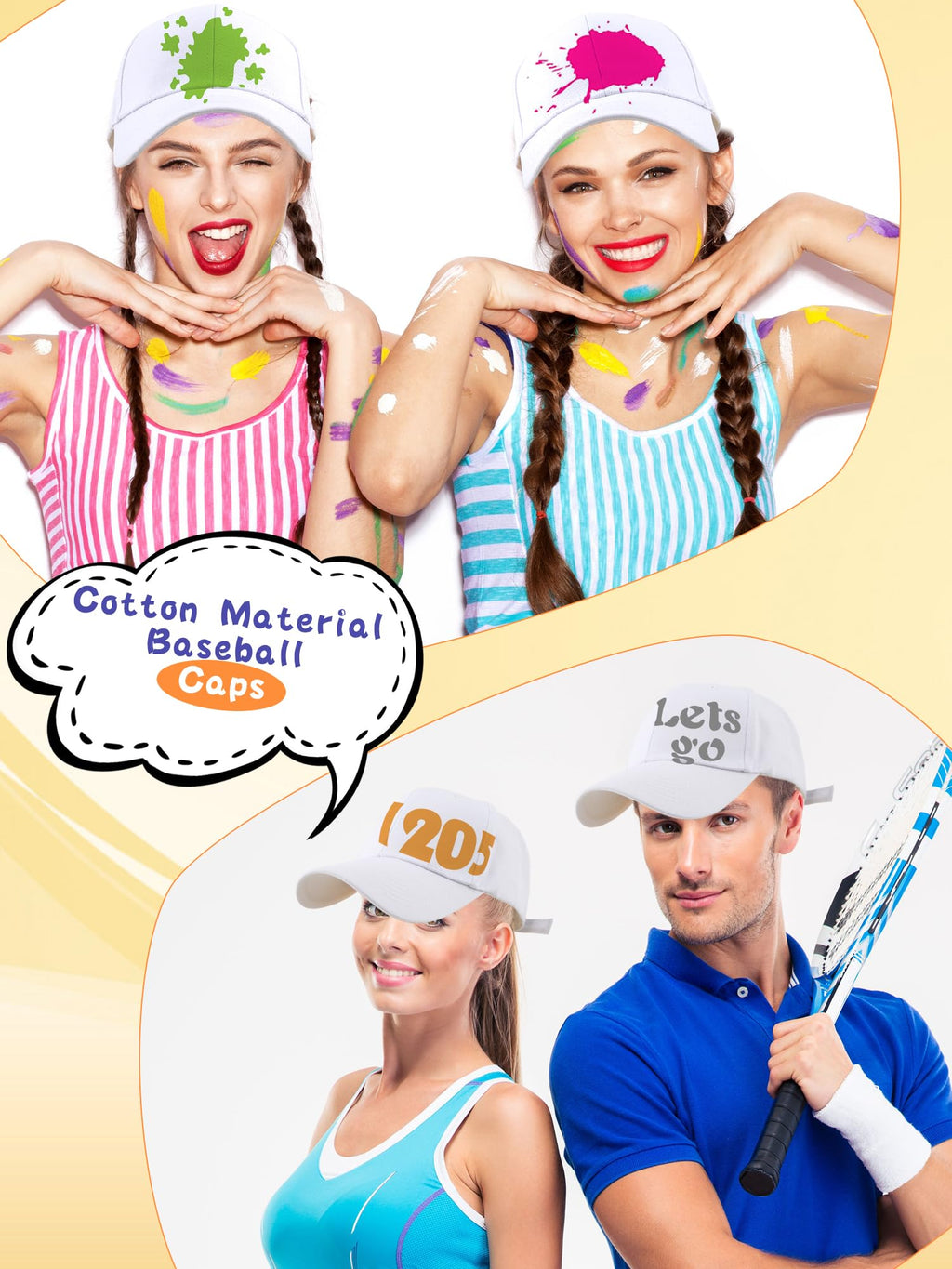 Cotton White Baseball Cap W770162