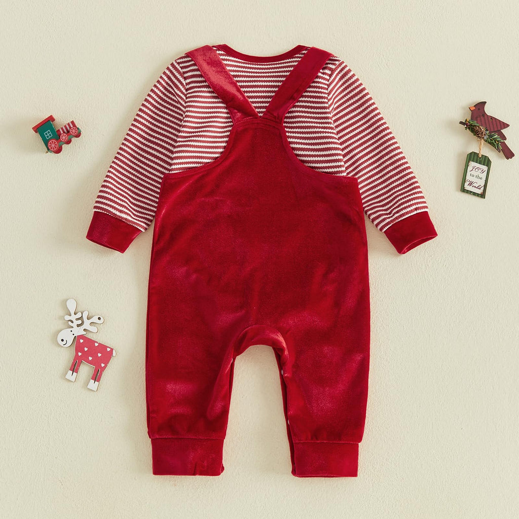 Christmas Baby Boy Outfit Romper Overalls Set Y7130