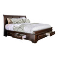 Brown Cherry California King Storage Bed F89495