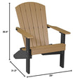 Cedar Black Poly Lumber Adirondack Chair G26208