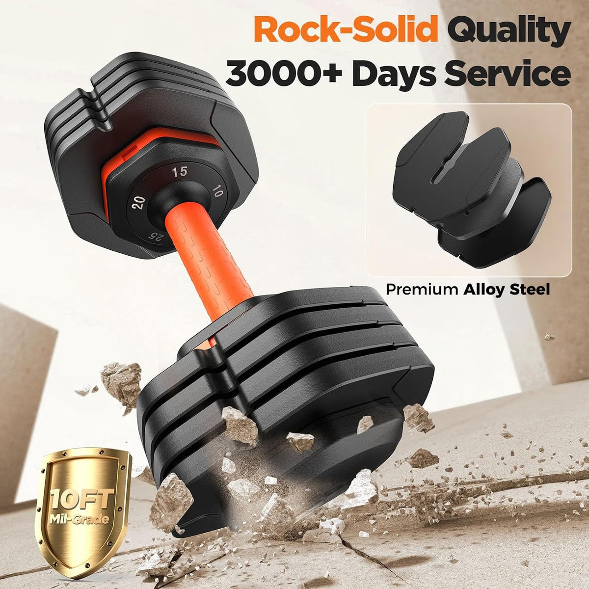 Adjustable Dumbbell Set of 2 with Storage Box Q84274