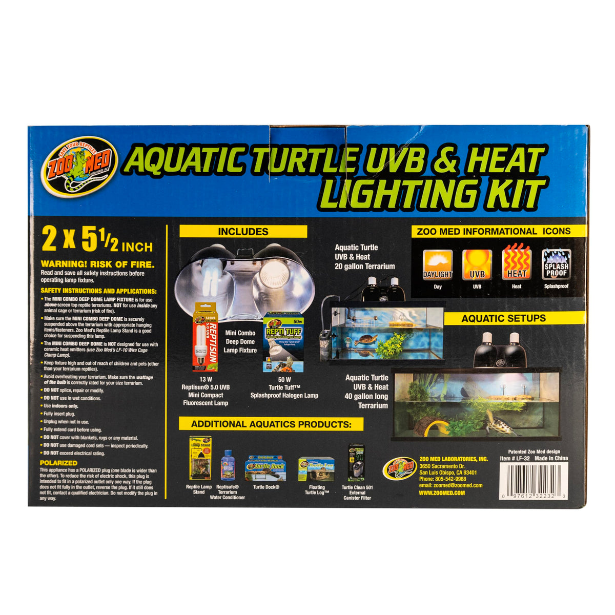 Aquatic Turtle Heat UVB Light Kit Y661